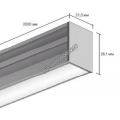 Врезной алюминиевый профиль для светодиодных лент LD profile – 34/2, 31027